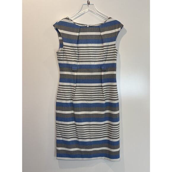 Calvin Klein Stripe Sheath Sleeveless Dress Womens Size 10 (1233) - Picture 3 of 7